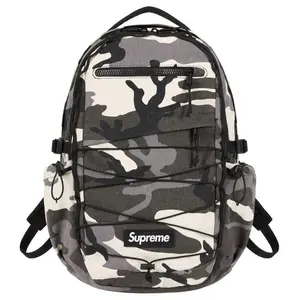 Supreme SS25 Week 1 28L Camouflage Cotton Backpack for Men and Women