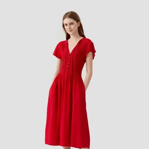 Women's Flutter Short Sleeve Maxi A-Line Dress - Universal Thread