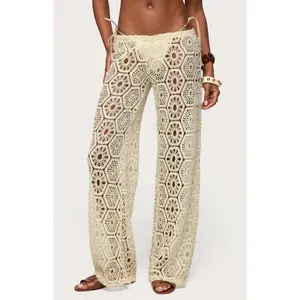 Edikted Women's Amrita Baggy Crochet Pants