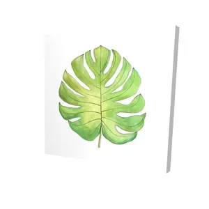Begin Home Decor 2080-2424-FL217 24 x 24 in. Tropical Leaf Canvas - Exotic Floral & Botanical Wall Art Decor