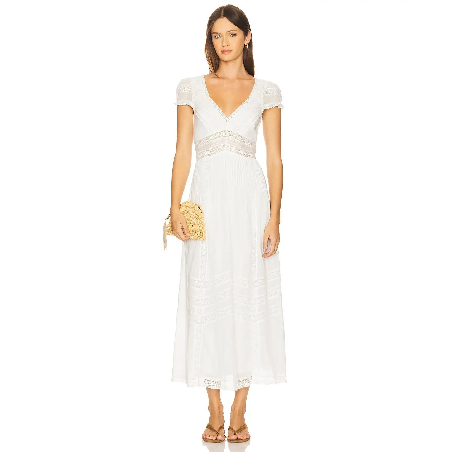 LoveShackFancy Suvi Dress in White