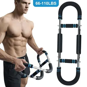 Arm Trainer Chest Workout Strengthen Arm Muscles Men's Fitness Trainer Detachable Portable Spring Resistance Home Gym Fitness Equipment Adjustable Hand Strengthener Tricep Press Machine