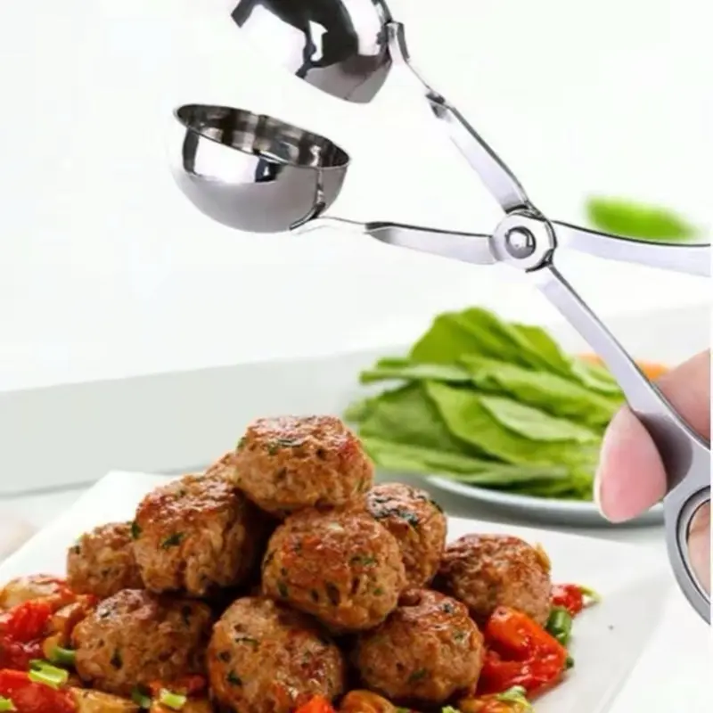 Easy-Squeeze Stainless Steel Meatball Maker 304 Durable Non-Stick Easy Clean for Outdoor Camping Kitchen Use
