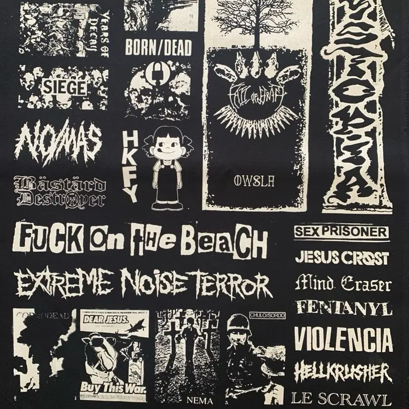 Punk patches sheet, crust punk, grindcore, goregrind diy decoration