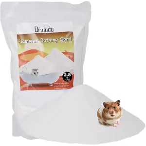 Hamster Bath Sand, 2.8lb Dust Free Desert Sand or Potty Litter Sand for Hamster Chinchillas Gerbil Syrian Mice Small  (White)
