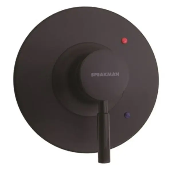Speakman CPT-1000-UNI-MB Neo Universal Shower Valve Trim, Elegant Matte Black, Quality Grade as Used in Hotels, Compatible with Delta R10000-UNWS & Moen 62370 Valves for Plumbing Remodeling, Delta R10000-Unws Valve