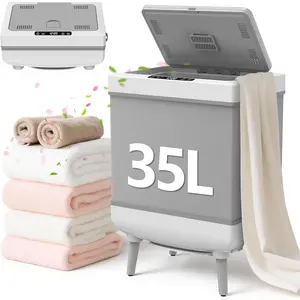 35L Luxury Foldable Towel Warmer, 600W  Heating, Auto Shut Off, Fits 3 Large Towels (45x70), Bathrobes & Blankets, Heat/Dry Modes, 24H Delay,  for Bathroom, ,  (UL Listed)