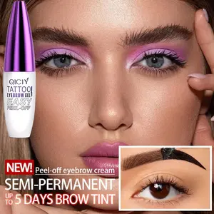 Long-Lasting Tattoo Eyebrow Gel, Peelable Dye, Vibrant Colors Up to 3 Days, Waterproof & Smudgeproof, Natural Look, 10g/0.35oz, Eyebrow Makeup Gel, Tinted Brow Gel, Brow Stain