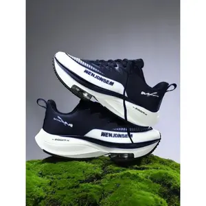 Unisex Shock-Absorbing Running Shoes, Professional Sports Style, Dual Air Cushions, Breathable Mesh Upper, Ideal for Runners & Outdoor Activities, Sporty Running Shoes