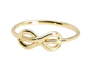 14k Gold Infinity Ring - Elegant Design with High-Quality Gold Finish