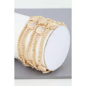 Shiny Seashell Beaded Bracelet