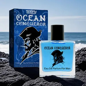 Tonfly Men's Ocean Scent Marine Perfume, New Arrival 50ML Fragrance, Captivating Scent, Alluring & Passionate Aroma, Ideal Gift for Him, Long-Lasting Cologne