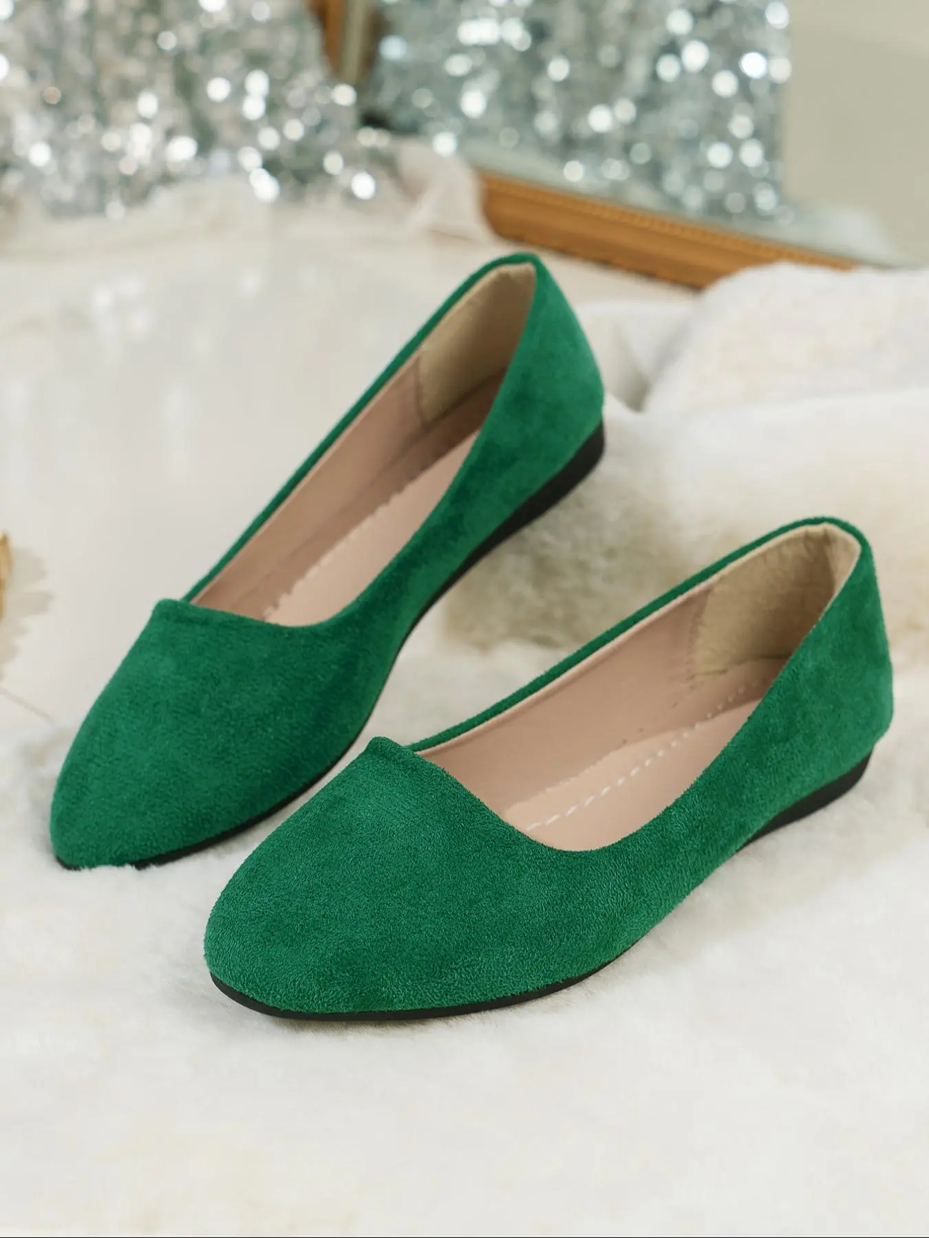 Women's Fashionable Solid Color Round Toe Ballet Flats, Ballerina Flat, Closed Toe Flats, Casual Comfortable Flat Shoes for Daily Wear, Lightweight Breathable Walking Shoes for Women & Girls, Running, Footwear