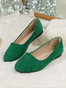 Women's Fashionable Solid Color Round Toe Ballet Flats, Casual Comfortable Flat Shoes for Daily Wear, Lightweight Breathable Walking Shoes for Women & Girls, Running, Footwear