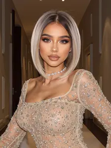 13×6 HD Transparent Lace Front Wig  10 Inch Light Golden Bob | Glueless & Easy to Wear | Heat-Resistant Synthetic | Natural-Looking, Soft Cap | Perfect for Daily Styles | HD Transparent Wigs