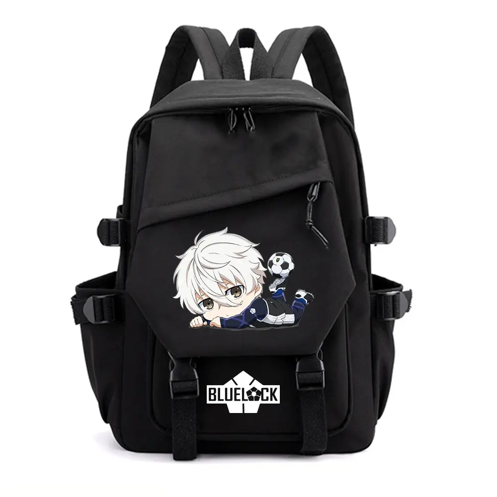 BLUE LOCK Printed Backpack, Anime School Backpack, Large Capacity Student Laptop Bookbag, Casual Travel Daypack for Boys Girls Teens, Middle High School & College, Back to School