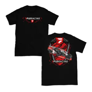 FloRacing Pavement Power Shirt – Asphalt Racing Car Graphic Tee Double Sided Motorsports Style Men's Tops