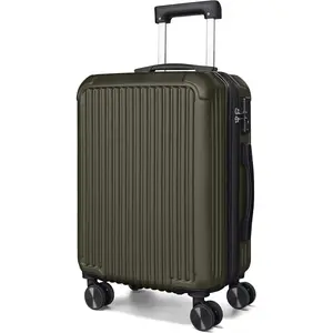 Carry  Luggage 22x14x9 Airline Approved, Durable Hard Shell Carry  Suitcases with Wheels, Expandable Hardside weight Travel Luggage with TSA Lock, Dark Green