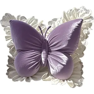 Sofa Pillow Animal Reading Pillow Car Cushion (Purple;, 50cm)