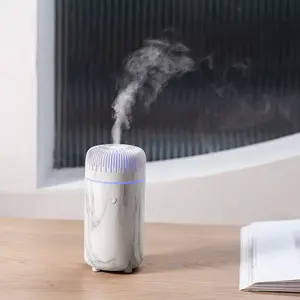 Unee Car Diffuser,90ml USB Rechargeable High Power Aroma Essential Oil Aromatherapy Humidifier Diffuser(Rechargeable Dark Grey Wood Grain)