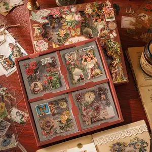 100 Unique Stickers Style Handmade DIY Decoration Material, Perfect for Bullet Journaling & Creative Projects, High-Quality Adhesive Sheets