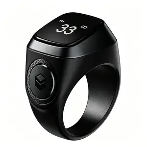 2026 IQibla Smart Zikr Ring Praise Tasbih Tally Electronic Digital Counter for Muslims Prayer Time Vibration Reminder Waterproof