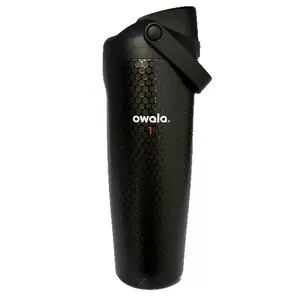 Owala FreeSip Sway 30oz  Insulated Stainless Steel Water Bottle with Two-Way Spout Core Solid Black Scale Texture