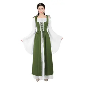 Renaissance Costume Women lrish Over Dress and ChemiseMedieval Dresses Costume 6504-D1
