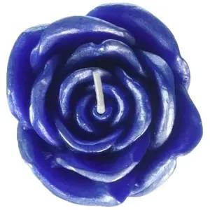 212 MAIN Round Unscented Blue Rose Flower Water Wax Floating Candles, 3 in, 12-Piece Box (CFZ-075), 5-6 Hours Burn Time, for Camping & Hiking, Room Decor