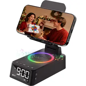 Gifts for Men Women, Cell Phone Stand with  Speaker,Sound Machine White Noise Machine with 20  Sounds,Ambient Light Portable Speaker Stand Birthday Gifts for Men,Women,Dad,Husband