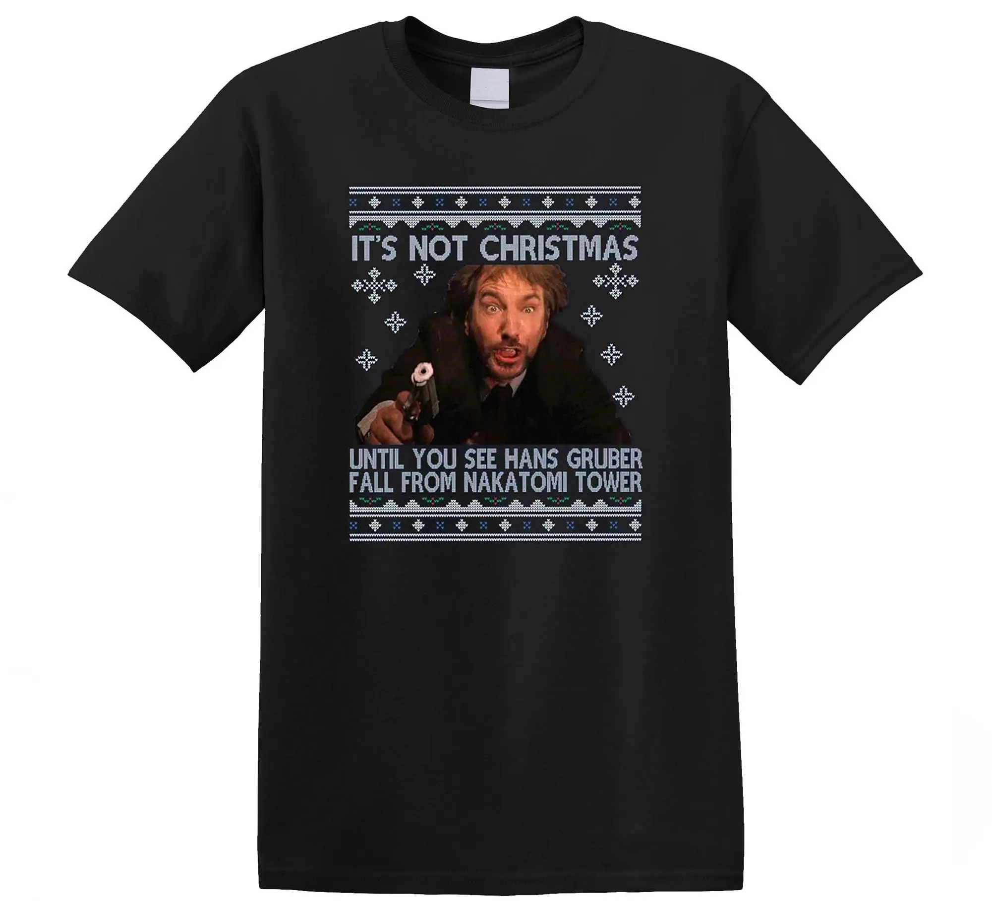 VintageTee Gildan Die hard 80s Movie T-shirt, John McClane Funny T-shirt, Die hard Its Not Christmas Unil Hans Gruber Falls Christmas Movie, Die hard Retro Vintage T-shirt