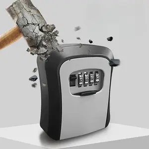 1pc Anti-Theft Waterproof Password Key Box with Cat Eye Design, Durable PVC Lock Box with Stainless Steel Cylinder for Keys, Access Cards & Small Items Storage, Secure & Easy to Use, Theft Prevention | Metallic Finish | Durable PVC Box, Key