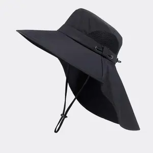 Men's Universal Adults' Sports Outdoor Hat, Wide Brim UV Protection Sun Hat with Face and Neck Guard for Outdoor Fishing