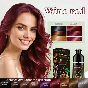 3-In-1 Hair Color Shampoo 500ML, 30-Minute Long-Lasting Formula, Gentle Plant-Based Ingredients, Covers Hair Effectively