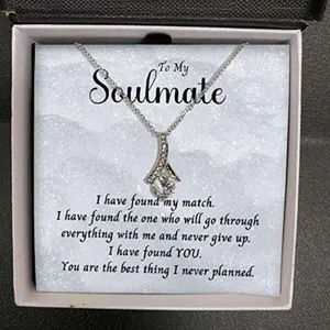 Girlfriend Necklace, Future Wife Necklace, Wife Necklace, To My Soulmate Necklace Gift- I Have Found My Match, Message To My Daughter, Daughter Gift, Father Daughter Necklace, Christmas Gift, Birthday Gift