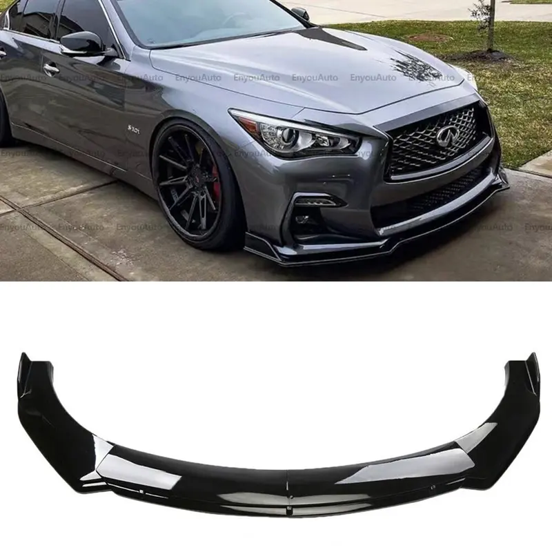 For Infiniti Q40 Q50 Q60 Q70 UNIVERSAL Front Bumper Lip Spoiler Splitter Black For Infiniti Q40 Q50 Q60 Q70 UNIVERSAL Front Bumper Lip Spoiler Splitter Black