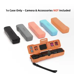 Flip Cover Case for DJI Osmo Pocket 3 / Xtra Muse All-Around Protective Slim Shell with Built-in Magnetic Filter Holder & Scratch-Proof Soft Pad Accessory Creator Combo