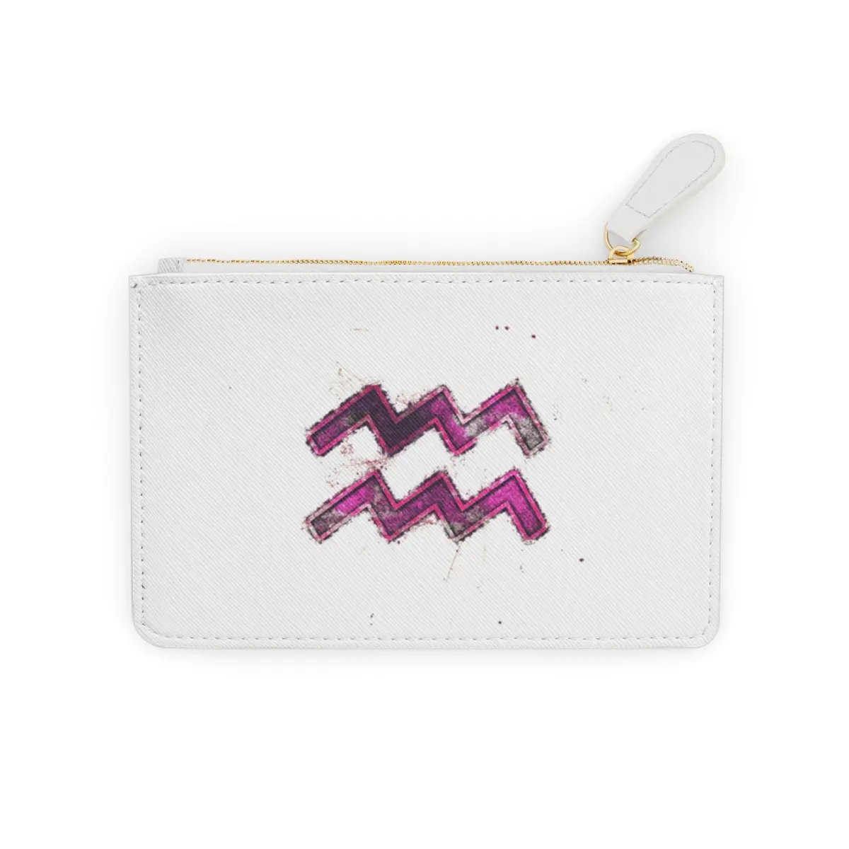 AQUARIUS Mini Clutch Wallet - Zodiac Sign Purse, Birthday Purse for Women, AQUARIUS Zodiac Clutch Bag, Astrology Gift, Small Clutch Purse