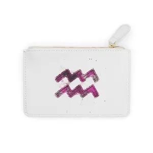 AQUARIUS Mini Clutch Wallet - Zodiac Sign Purse, Birthday Purse for Women, AQUARIUS Zodiac Clutch Bag, Astrology Gift, Small Clutch Purse