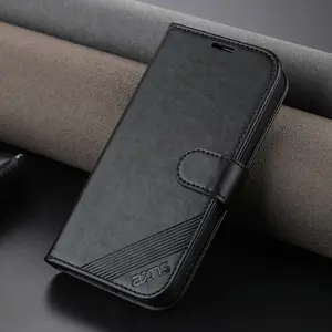 Full-Protection Flip Leather Case with Built-in Card Slot, Shockproof Phone Case Cover Compatible with iPhone 16 15 14 13 12 11 Accessories