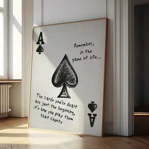Ace of Spades Motivational Wall Art – Inspirational Mental Health Decor, Home Gift