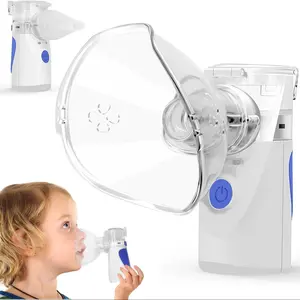 Portable Handheld Spray Humidifier, USB Rechargeable Steam Sprayer with 2 Masks & Nozzles, Quiet Work Sprayer for Travel & Home Use