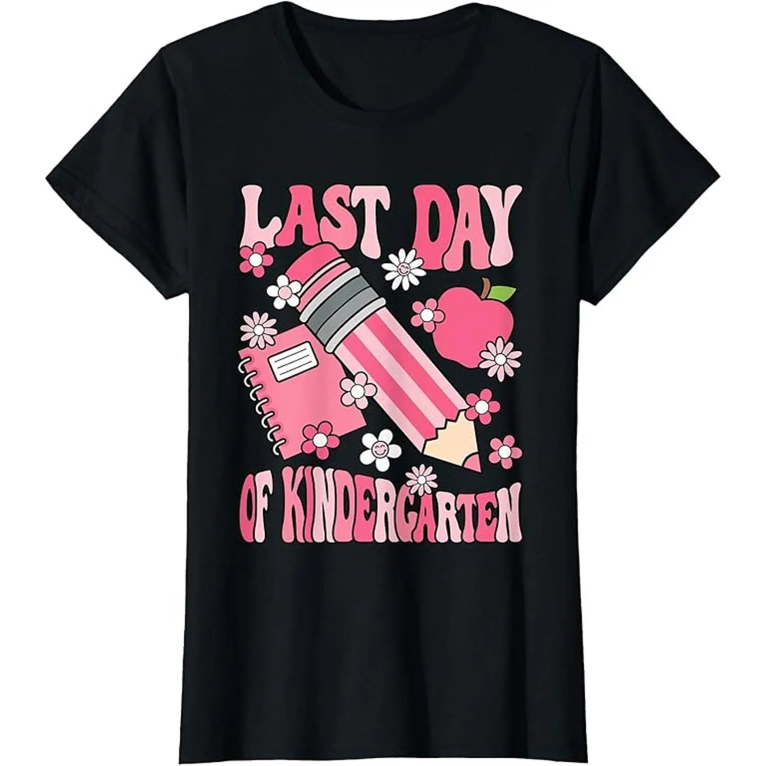 Groovy Last Day of Kindergarten Cute Kindergarten Girls Kids T-Shirt