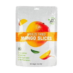 BIG GREEN Freeze Dried Mango Slices - 100% Natural Fruit Snack, 0g Sugar, 0 Additives, 60g Bag BIG GREEN Freeze Dried Mango Slices - 100% Natural Fruit Snack, 0g Sugar, 0 Additives, 60g Bag