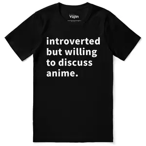 Casual 'Introverted' Graphic T-Shirt for Men - Soft Lightweight Short Sleeve Streetwear Tee with Breathable Comfort