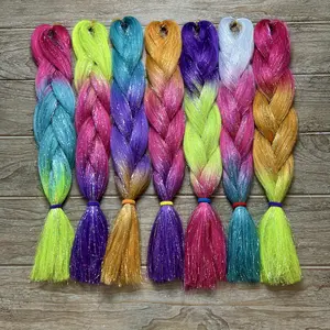 Ombre Tinsel Braiding hair extensions