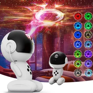 Starry Sky Projector Astronaut Robot Galaxy Night Light | Rotating Space Nebula Black Hole Projection | Remote Control, Perfect for Bedroom Decor, Christmas, Birthday, Valentine’s Day, and Holiday Gifts