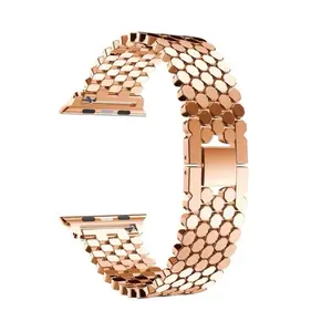 Stainless Steel Watch Band (Band Only), Smartwatch Strap, Fashionable Watch Band for Women, Compatible with Apple Watch Series 9 8 7 6 5 4 3 2 1 SE, Smart Watch Accessories