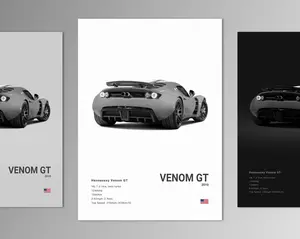 Hennessey Venom GT Poster No Frame Print | Wall Art | Car Photography
