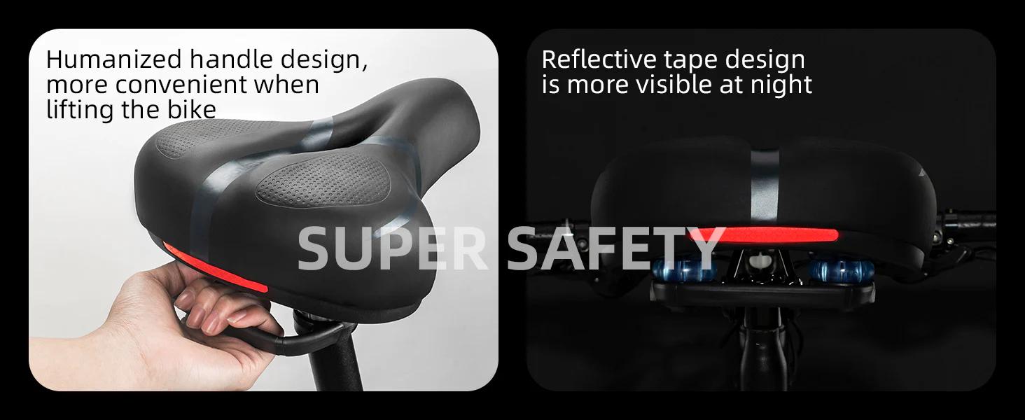 ROCKBROS Bike Seat for Men Women Comfort Wide Gel Bike Seat Replacement,Breathable Waterproof Padded Bicycle Saddle, Compatible with Cruiser/Mountain/Fat Bikes Visit the ROCKBROS Store